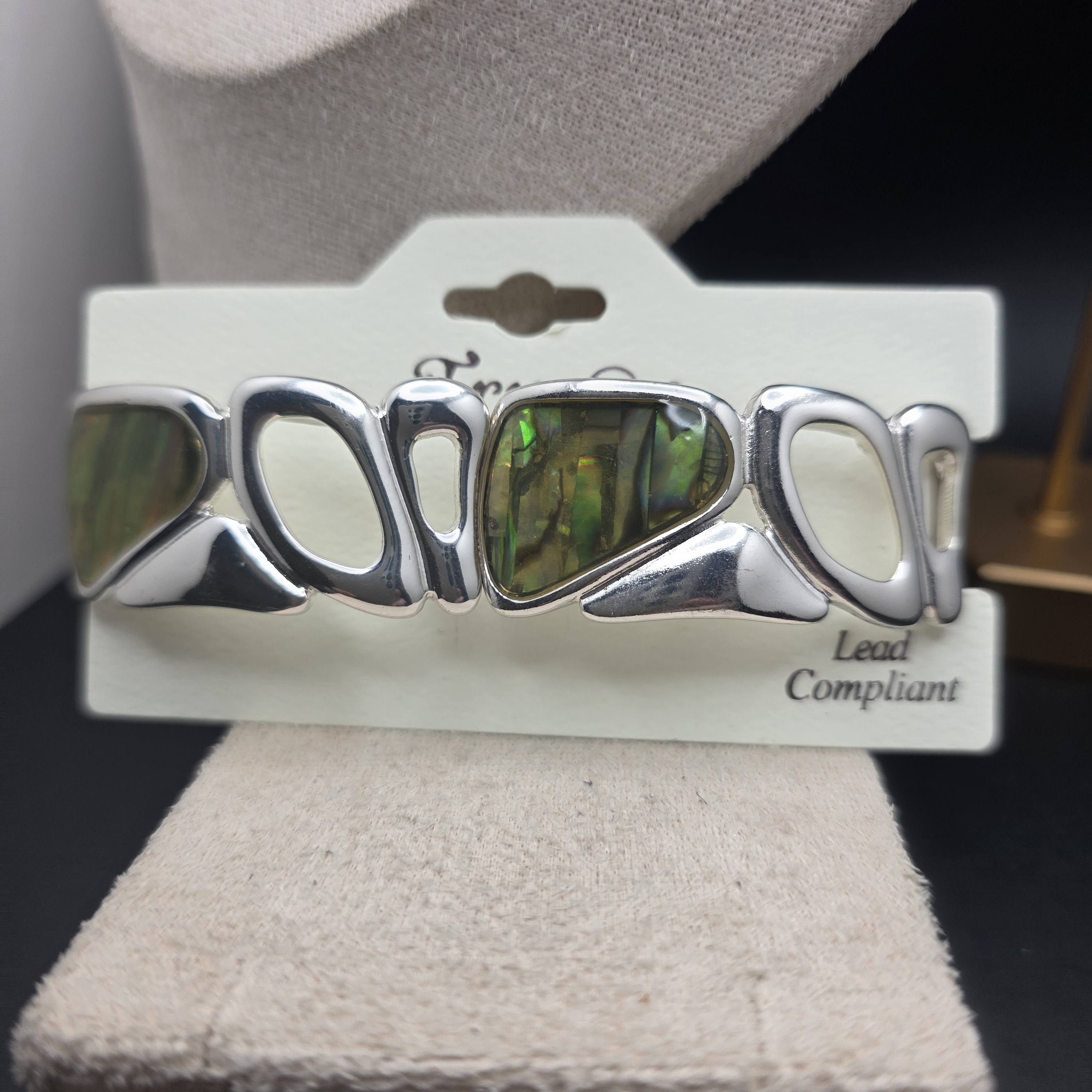 Silver And Green Bracelet 590
